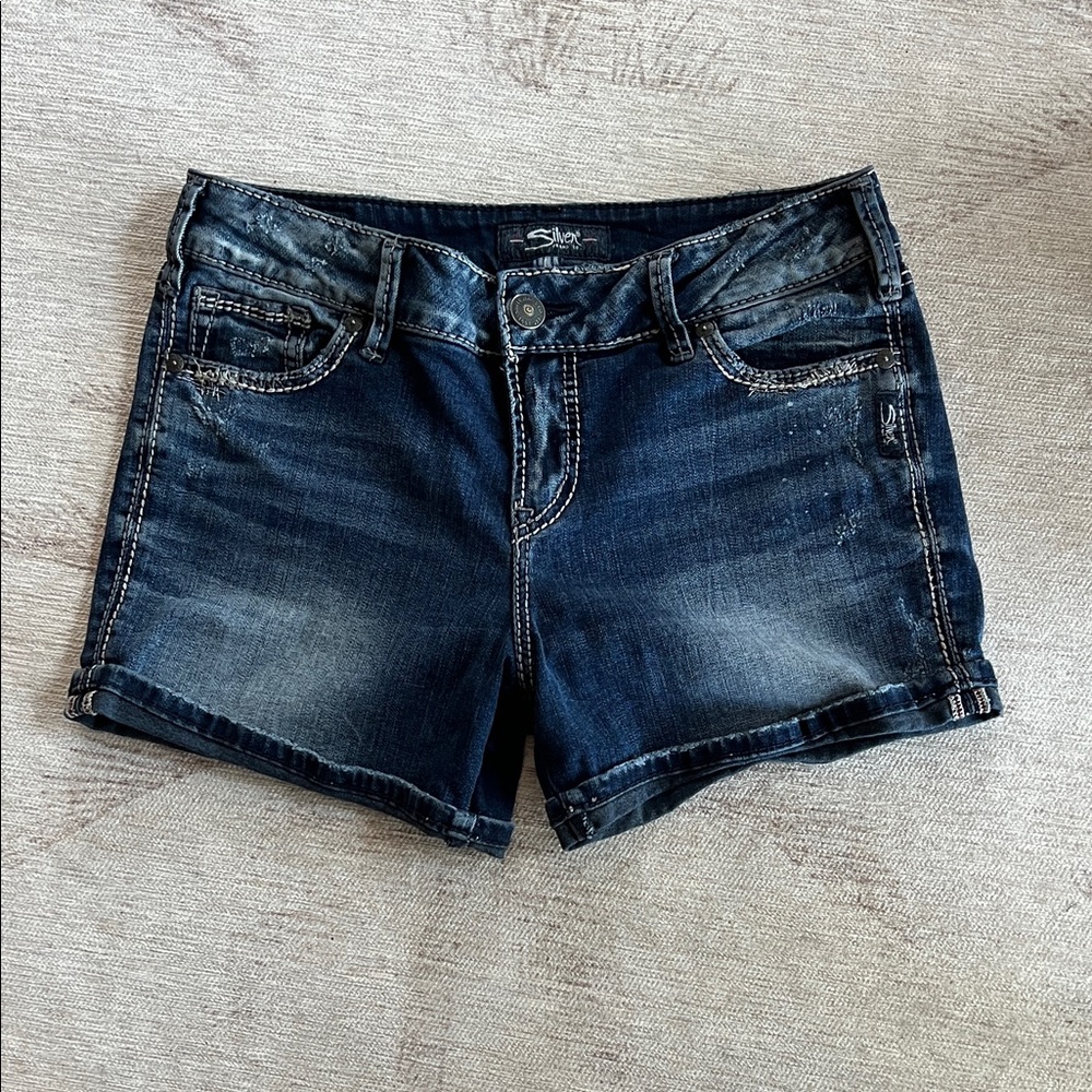 Silver Jeans Women's Dark Blue Jean Shorts